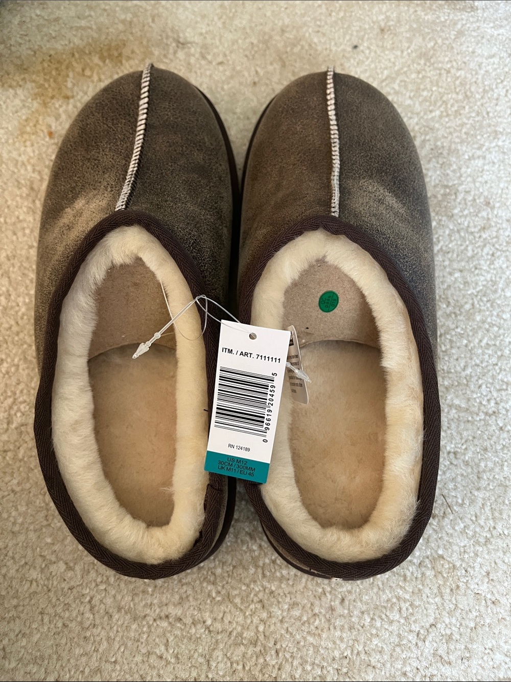 Kirkland Signature Brown Faux-Shearling Lined Men's Slip-On Loafers
